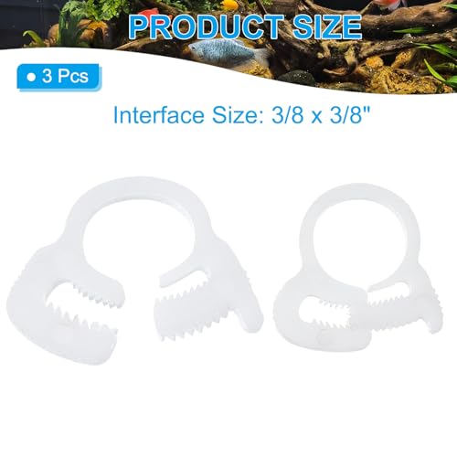 3 stuks kunststof slangklemmen, 3 inch zwaar Duty Quick Dubbele snap handgreep Ratchet verstelbare klem voor slangstroom, wit