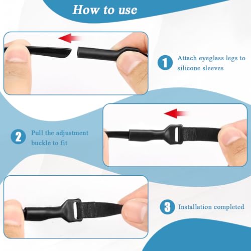 6 stuks verstelbare glazen band, nek koord glazen houder kleurrijke elastische zonnebril band non-slip sport glazen houder universele glazen band voor kinderen volwassen, multicolor, S, multicolour 5