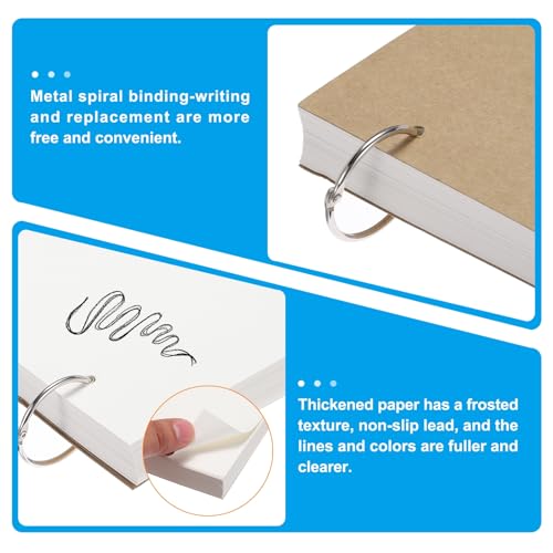 8 x 12 inch 160GSM Losse Leaf Sketchbook, 150 Pagina's 75 Vellen Navulbare Dikke Spiraal Sketchbook voor Tekening Schilderen Art Journal 3