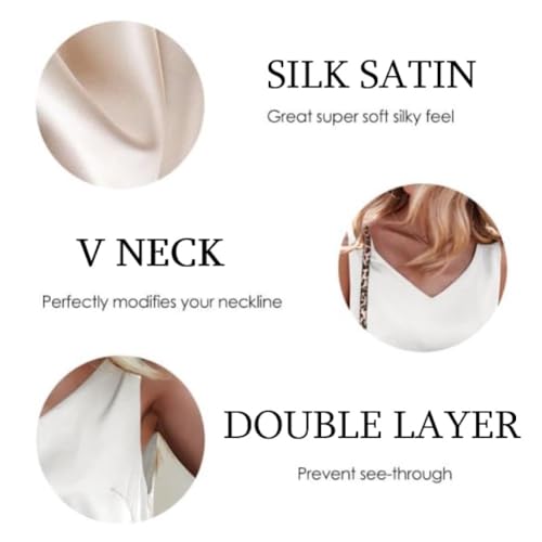 Vrouwen Satin Tank Top Silk Satin Cami Zomer Vest Shirt V Neck Sleeveless Blouse Top 3