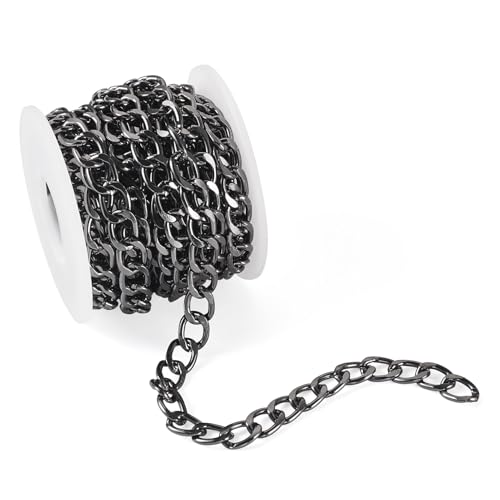 5m aluminium Curb ketting, ongelaste getwiste ketting met spools, metalen koppelingen, sieraden maken kettingen, ambachtelijke ketting voor ketting, armbanden, oorbellen, Gunmetal