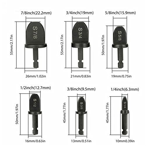 6 st HVAC-gereedschappen, Swaging Tool Drill Bit Set Multifunctionele koperen Pipe Flaring Tool Airconditioning Koperen Tube Expander Swaging Tool 4