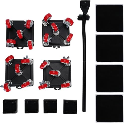 Robuuste meubels Lift Set, Meubilair Slider Set, 3000 kg, Carbon Steel, Beweegbaar Wiel, Gereedschap, Meubilair Transport Trolley voor bewegende apparaten, Koelkasten, Banken