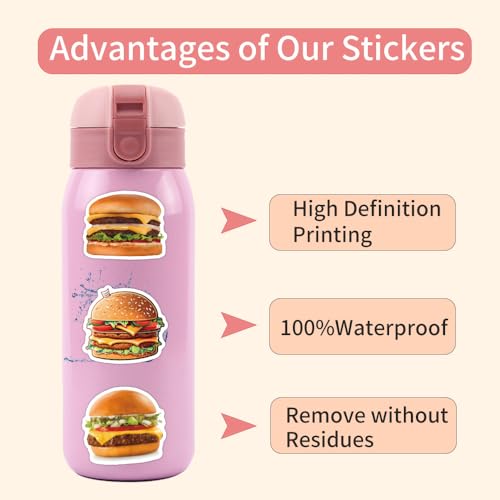 Hamburger Sticker Set, 50 stuks, Hamburg, Waterdichte Vinyl Stickers voor Auto, Motorfiets, Fiets, Skateboard, Snowboard, Bagage, Laptop, Koffer, Helm 5