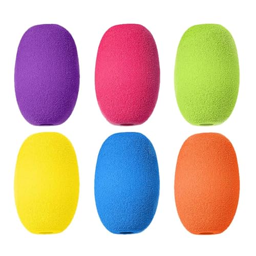 CENPNK 6 stuks Potlood Grips, Egg Pen Potloodhouder Handschrift Grips Pen Stylus Foam Grips Schrijfhulp Zachte Cushioned Foam voor Handschrift Tekening Preschool Supplies