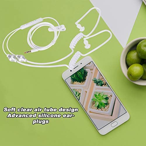 3.5 Mm Dubbele Spiraal Anti-straling Luchtbuis oortelefoon voor mobiele telefoons, hoofdtelefoons met EMF-bescherming 3