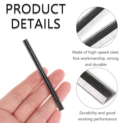 Pak van 10 82 mm Planner Messen Hss Set, Elektrische Planer Hss Blade 82 x 5,5 x 1,2 mm, Professionele Houten Vervanging Bladen, Omkeerbare Messen, Planermes voor Bosch Planer, Hand Planer 3