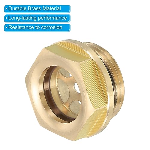 Air Compressor Olie Gezichtsglas, 2 stuks G 3/4 Inch Man Thread Messing Olie Liquid Level Meter Air Compressor Delen met O-Ring 4