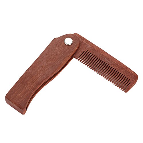 Opvouwbare Houten Comb, Natural Wood Hair Comb, Draagbare Baard Comb, Opvouwbare snorvormer Comb (10,5 x 3,2 x 1,5 cm), lichtgewicht en draagbaar, gemakkelijk te dragen 5