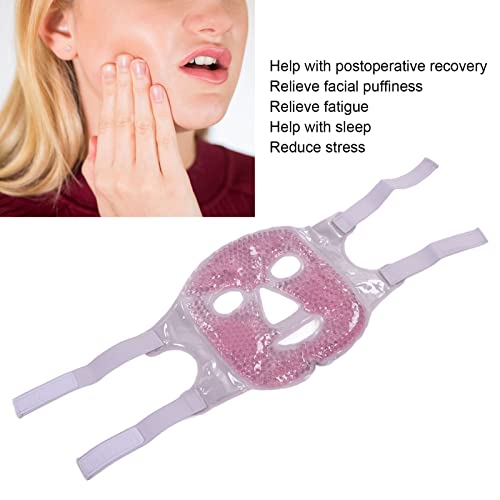Gezicht Masker Slapen Warm Koude Compress Gel Kralen Gezicht Hoes Zachte Zwelling Stress Relief Heat Ice Pack Gezichtshoes (Paars) 4