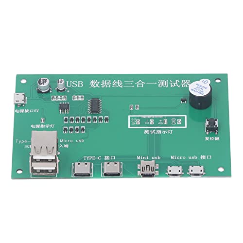 USB 5V 3-in-1 testkaart, USB-kabeltester, hoge precisie, LED-display voor Mini USB Elektronische componenten