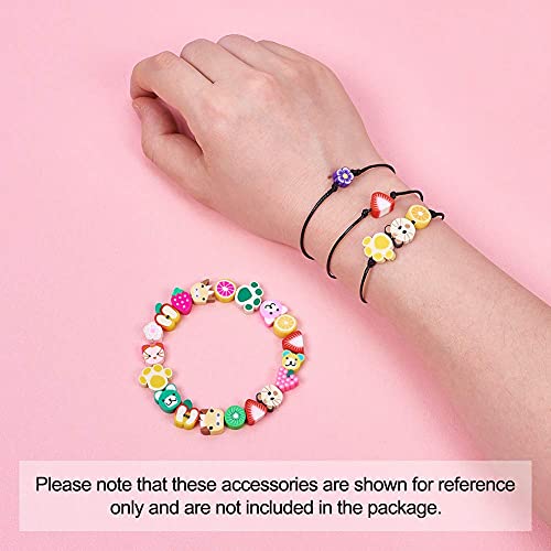 300 st. Polymer Clay Kralen Gemengde Fruit Dieren Bloem Thema Kralen Zachte Pot Kralen met armband koorden en Kralen Draad voor sieraden maken ketting 5