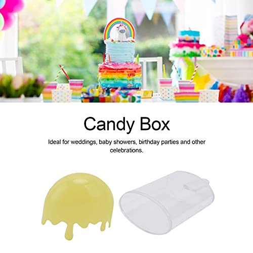 12 st Plastic Candy Case, 11x5cm Ice Mold Candy Storage Container, Gepersonaliseerde Multicolor Candy Organizer voor bruiloft Party Supplies(Geellow)