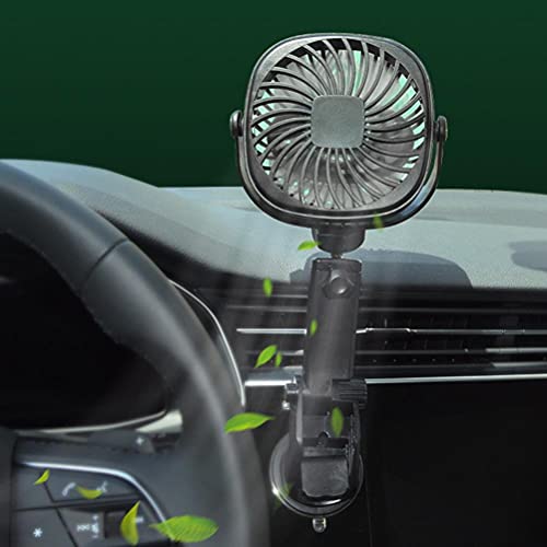 Auto Ventilator met Zuigbeker USB Oplaadbare Wand Ventilator Persoonlijke USB Ventilator met 360 graden rotatie Portable Fan Mini Oplaadbare Ventilator voor thuis, kantoor, rijden 5