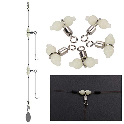 viswervels, 5 stukken fluorescerende parels waar gemakkelijk te observeren voor het vissen 's nachts