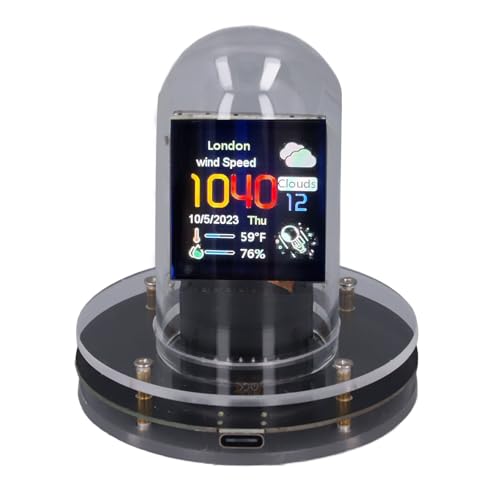 Ips Wifi Nixie Tube Op uur 12 24 Uur Display Digitale horloge voor slaapkamerkwarts glas 4