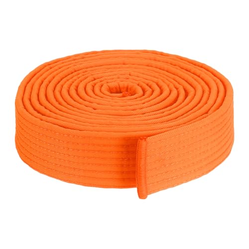Taekwondo Gekleurde Rankinggordel 3.8cm x 10.5ft 3.2m, Polyester Martial Arts Judo Karate Belt voor Coach Education Practice, Oranje