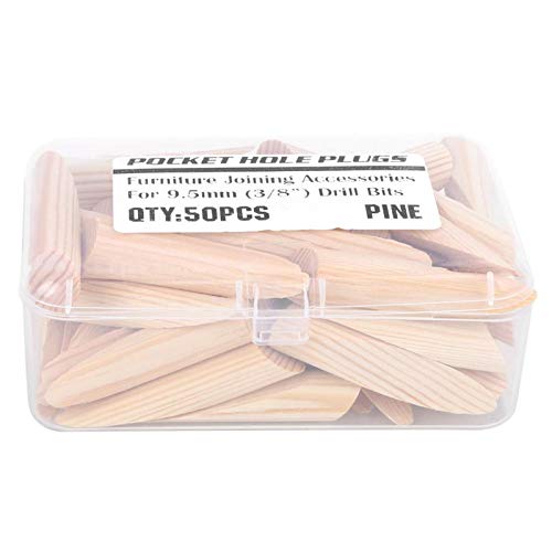 50st houten pocket gat pluggen, houten pocket gat plug houtbewerking den micro massief hout pocket gat plug