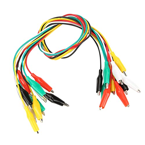 10st 50cm Gekleurde krokodil Clip Nummer 35mm Dubbele Sided Kabel voor Multimeter Meting Kabel Siliconen Kabel