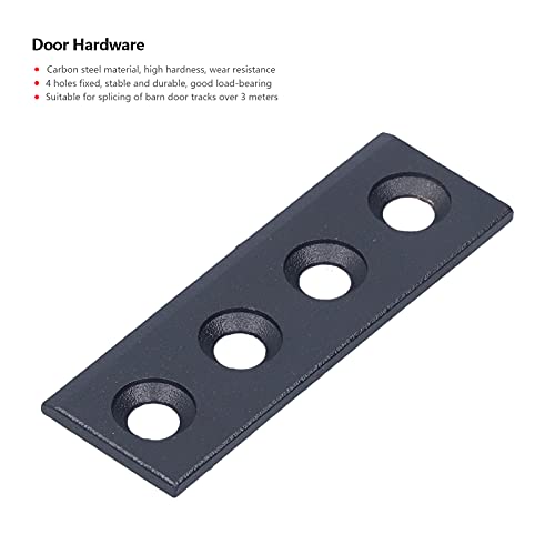 Carbon Steel Barn Door Rail Connector Plate Set, 4 hole attachment voor stabiele aansluiting van 8x2.7 Cm Rails, Home Verbetering Accessoires 3
