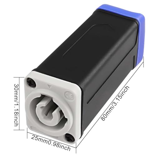 Powercon naar Powercon connector voor Powercon, ingangsconnector voor Powercon Male naar Powercon Vrouwelijke Output Connector, voor Speaker Extension Cable voor Powercon