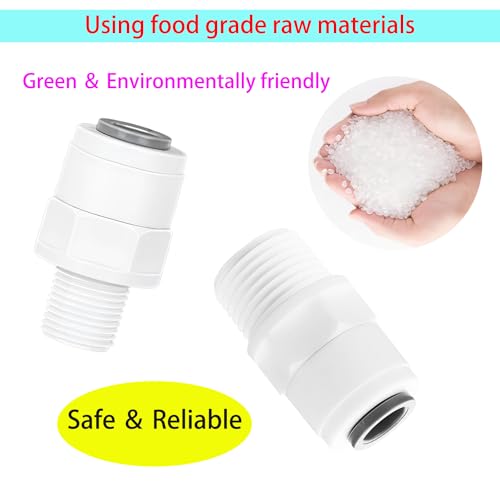 RO Water Filter Montage, 1/4" Mannelijke draad naar 1/4" Quick Connect Straight+1/8" Mannelijke draad naar 1/4" Quick Connect Straight, One Each 4