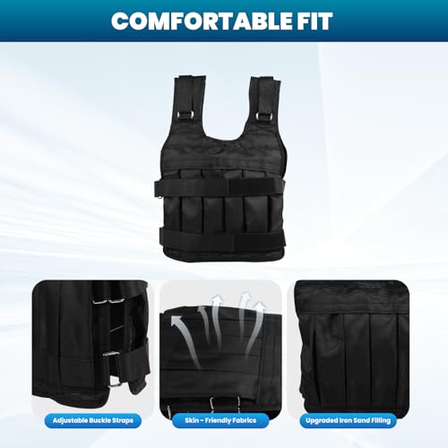 Sterkte Training Vest Gewogen Vest Oefening Gewogen Vest Verstelbaar Gewicht Vest Oxford Kleding Heavy Duty 50kg Gewogen Vest 5