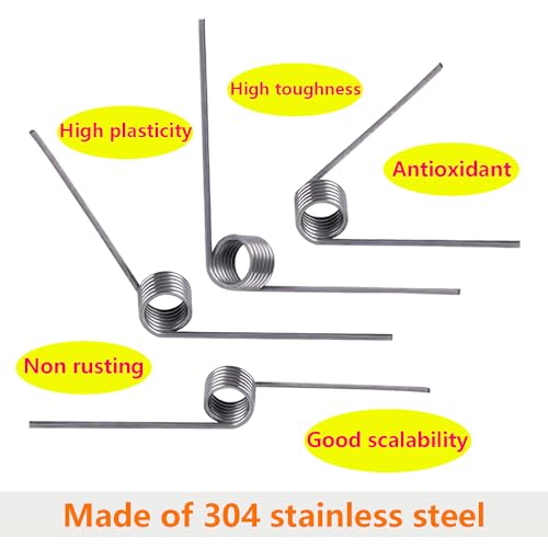 Verpakking van 10 torsieveren, V-vormige lente, 0,7 x 6 rotaties x 60° snoeischaarveren, buitenste diameter 4,5 mm, voor reparatieprojecten 4
