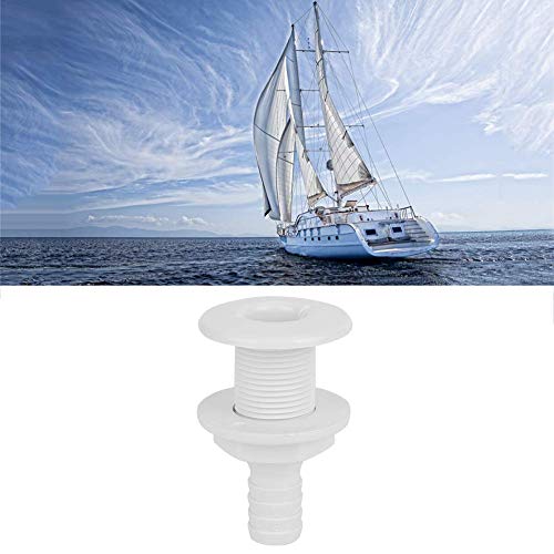Thru Hull Fitting, 3/4in Plastic Marine Thru Hull Uitlaat Fixtures Boot Drain Outlet Plug Wit 3