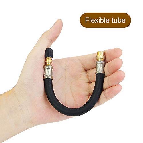 Pak van 4 ventielen uitbreiding met caps 190 mm Rubber uitbreiding adapter Set Tyre Valve uitbreiding ventielen uitbreiding connector voor universele auto's, vrachtwagens, motorfietsen 5