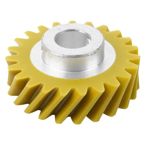 Zee W10112253 Mixer Worm Gear Replacement (Geel) met 2 koolstofborstels, Geschikt voor 5KSM150 5KSM45 5KSM90 5KSM125 5KSM175 5KSM185 5KSM156 5K45SS 4