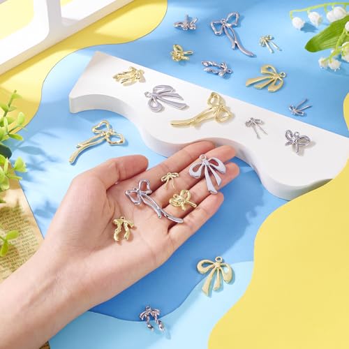 20 stuks holle strik bedels diverse strik hangers legering unieke strik bedels voor doe-het-zelf oorlog ketting opknoping ornamenten sieraden maken 5