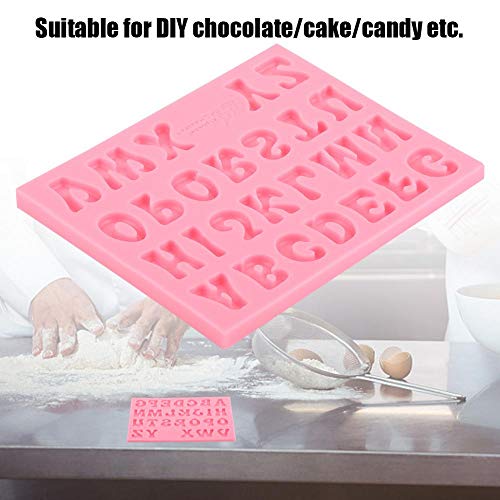Silicone Candy Alphabet Bakken Cake Chocolade 3D 26 Letters Pink Mold 3