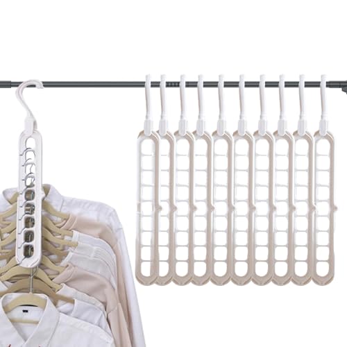 9-in-1 Kleding Hanger, 360 Degree Rotatable Magic Kleding Hanger, Multiple Hangers, Magic Hanger, Organizer, Closet, Kleding Hanger Holder, Space Saving(10 Pieces)