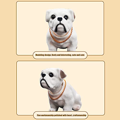 Car Doll Resin Cute Shake Head Hondendecoratie voor auto interieur Home Desktop Ornament(Bulldog) 5