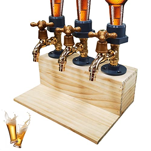 2021 Whiskey Houten Dispenser Vaderdag Triple Schnaps Alcohol Whiskey Wood Dispenser Faucet vorm Spout party diner bar en drank station