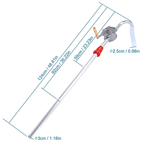 Drumpomp, looppomp Handkruk 200L voor benzinebrandstof
