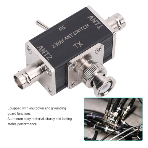 2 -way Antenna Switch Wide Frequency Range High Power Handling with BNC -Antenna Switch Manual for Cutoff and Earth Whisk 4