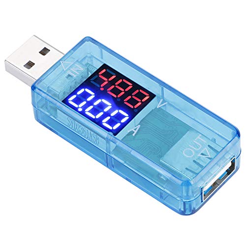 USB-tester, 0-3A DC3.2-10V LED USB-tester, multimeter voltmeter stroommeter oplader USB-tester Meetinstrumenten, multimeters (blauw) 4