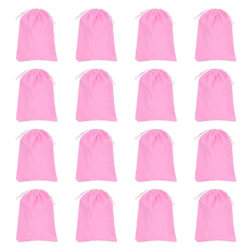 30 stuks fluwelen zakken met trekkoord, 17,5 x 13,2 cm grote fluwelen doek sieraden geschenkzakjes met trekkoord, kanunst snoepzakstofzak voor bruiloft, verjaardagsfeestje Kerstmis, roze