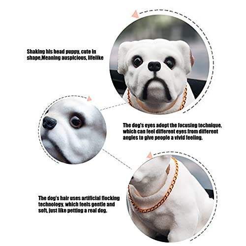 Car Doll Resin Cute Shake Head Hondendecoratie voor auto interieur Home Desktop Ornament(Bulldog) 3