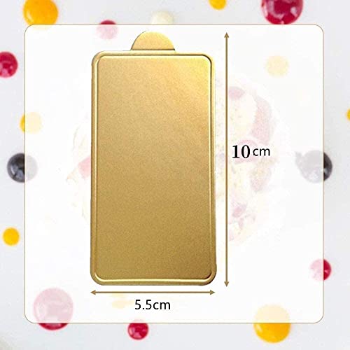 Mini Cake Board, 100 Packs Mous Cake Drum Karton, Gold Food Grad Dessert Displays Tray, Cake Base Paper Plates Dessert Board Base, Cake Pastry Decoratieve voor bruiloft, Verjaardag