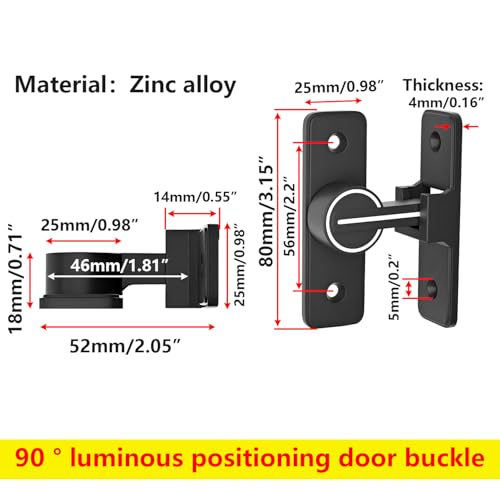 1 Stuk schuifdeur slot met schroeven, deur slot voor schuurdeur, raam, 90 graden
