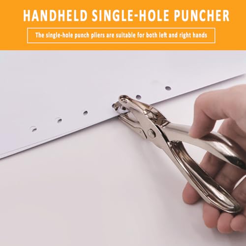 3mm 1/8" Handheld Paper Puncher 1 Hole Metal DIY Boorpapier Punch Tang voor ambachtelijk papier Groetkaarten Scrapbook Notbook Stationery Werk 4