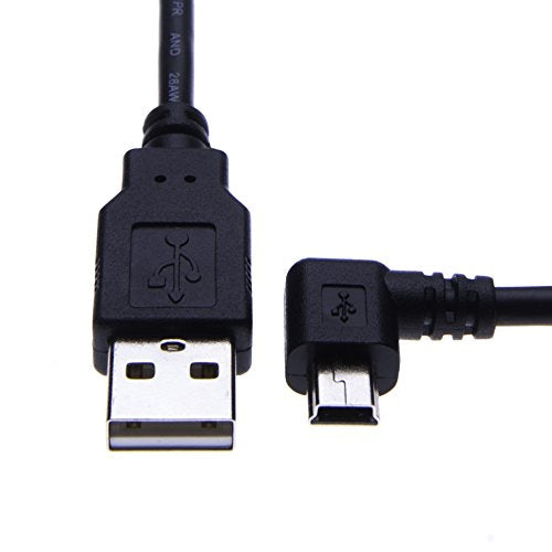 Rechterhoek 90 graden Mini USB Kabelkabel Compatibel met Garmin Nuvi 1490TV / 1490LMT / 2585TV / 2589LM / 2597LM / 2597LMT 3