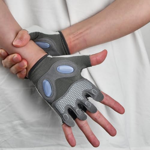 Sportschool Handschoenen voor mannen en vrouwen, Ademende Gewichtheffen Handschoenen met Non-Slip Siliconen, Gewatteerde Palm Grip Bescherming, Cool Stof, Half Finger Handschoenen voor Fitness, Training, Exercising 5