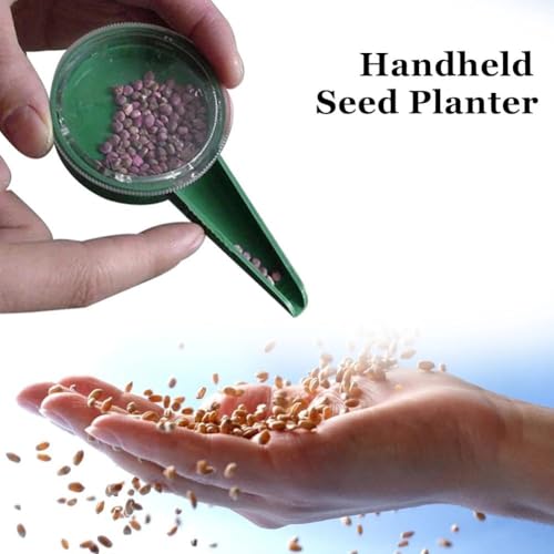 Zaad Zaaier, 2 stuks Verstelbare Tuin Zaad Spreider, Garden Hand Planter Seeder met 5 verschillende instellingen