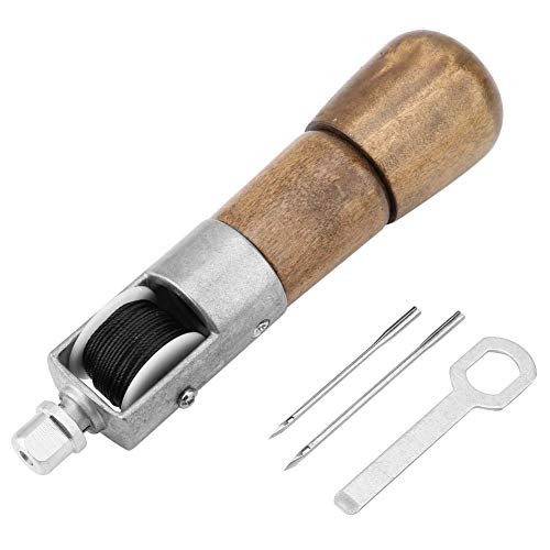 Naaien Uil Lederen Schoen Reparatie Gereedschap, Automatic Lock Stitching Naaien Uil Gereedschap, Quick Stitch, 3 Naalden + Koperen Handvat