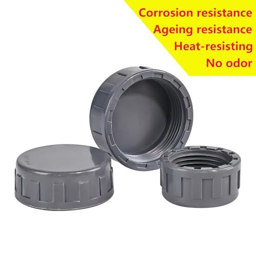 2 st Outer End Caps, 50mm Vrouw, Pijpstopper, Drain Pipe End Cap, met Seal, Grey 4