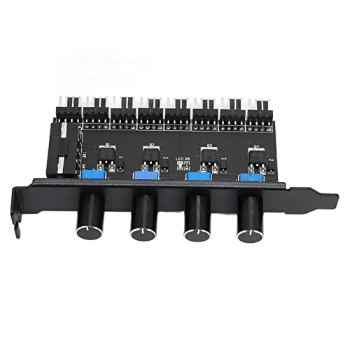 72W PCI Bracket PC Ventilator Hub met 4 Knoppen, 8 Kanalen, 4PIN Interface - CPU, Chassis, HDD, VGA PWM Koelventilator Snelheidsregelaar